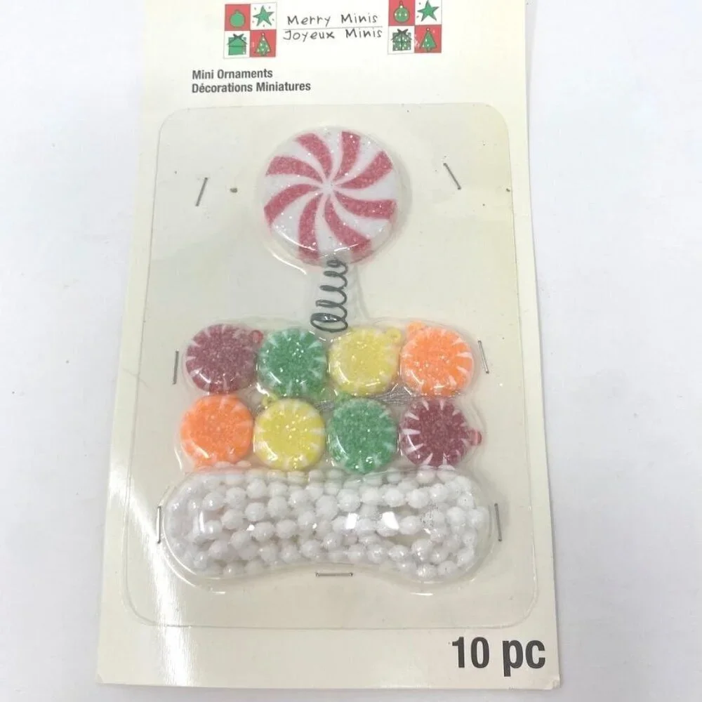 Michaels 10 Pc Merry Mini Ornaments Tree Topper Garland Candyland Nutcracker